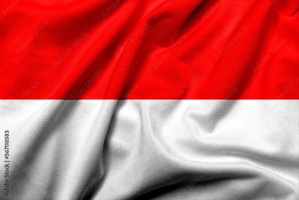 3D Flag of Indonesia satin 3D Flag of Indonesia satin