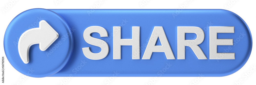 share button. share icon. 3D illustration. share button. share icon. 3D illustration.