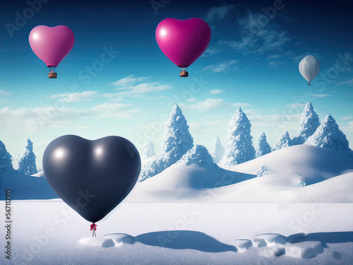 Winter Valentine's Day artwork. Great for banners, cards, posters and more.