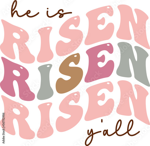 he is risen y'all retro craft design.