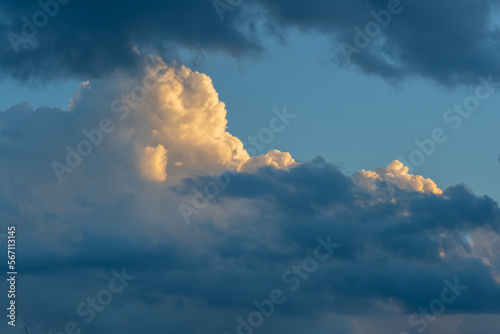 Photo of clouds in blue sky dusk