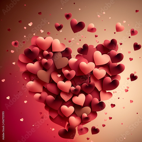Valentines day hearts background