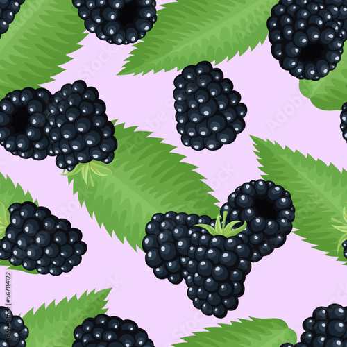 Vector seamless pattern with berries
