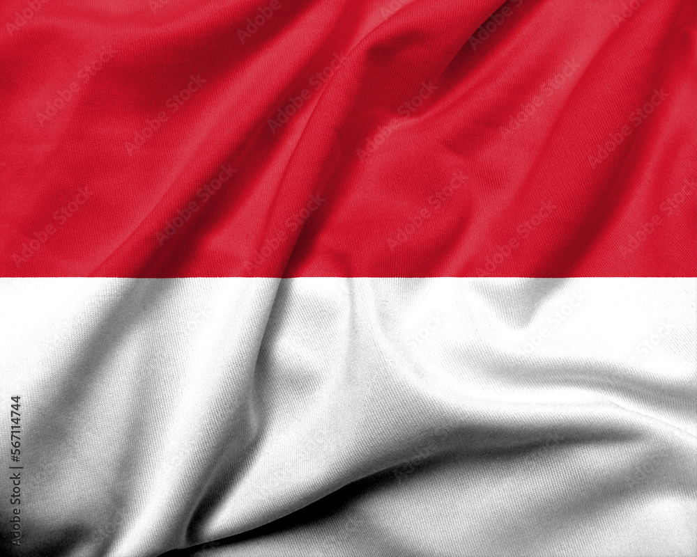 Obraz premium 3D Flag of Monaco satin