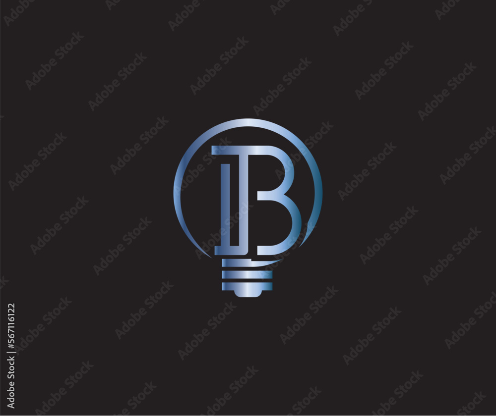Creative B Letter bulb Energy Power Modern Logo Design Company Concept Creative B Letter bulb Energy Power Modern Logo Design Company Concept