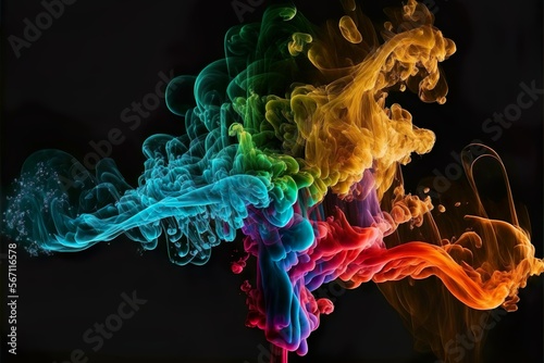 abstract smoke design on a black background 