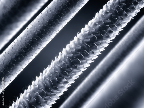 Low and High porosity hair strands, Hair damage concept