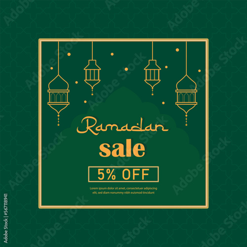 ramadan sale template 5 percent off.