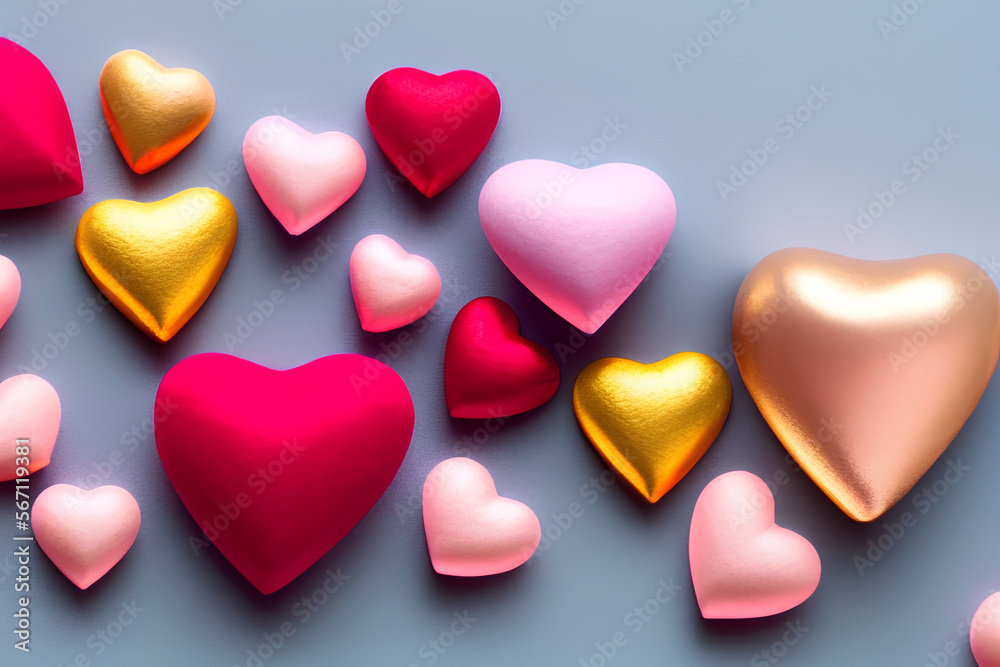 Valentine's Day Chocolate Heart Shaped Romantic Pastel Colors Shiny Wrapper, created with Generative AI technology