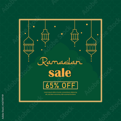 ramadan sale template 65 percent off.