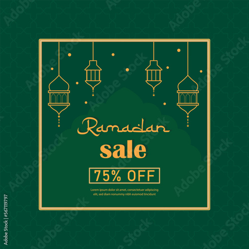 ramadan sale template 75 percent off.