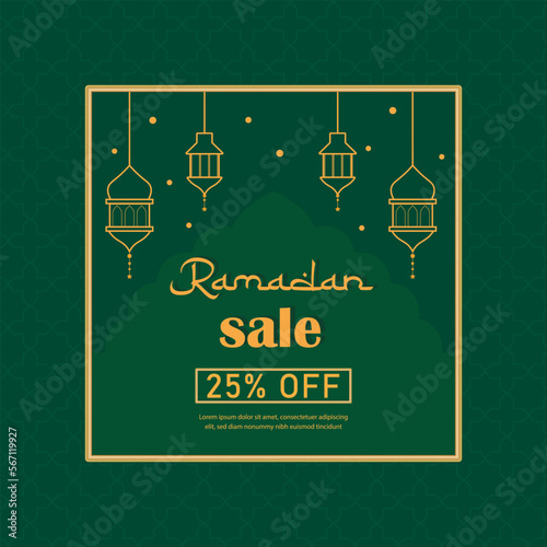 ramadan sale template 25 percent off.