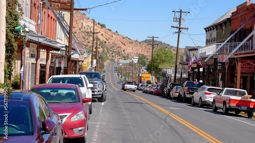 Victorian style buildings. Stores Along the Streets of Old Gold and Silver Mining Town of Virginia City. Cowboy town in America. Second oldest town in Nevada. photo