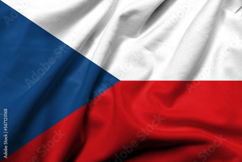 3D Flag of the Czech Republic satin