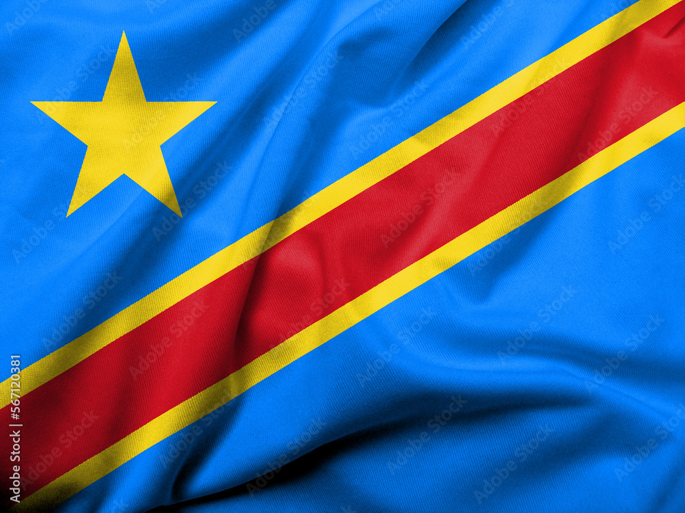 3D Flag of the Democratic Republic of the Congo satin 3D Flag of the Democratic Republic of the Congo satin