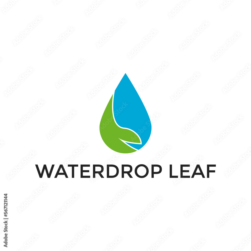 Water drop logo plant leaf vector icon Water drop logo plant leaf vector icon