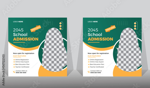 School admission social media template for School Admission,