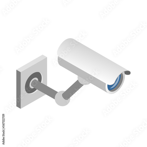 CCTV Camera Isometric Composition