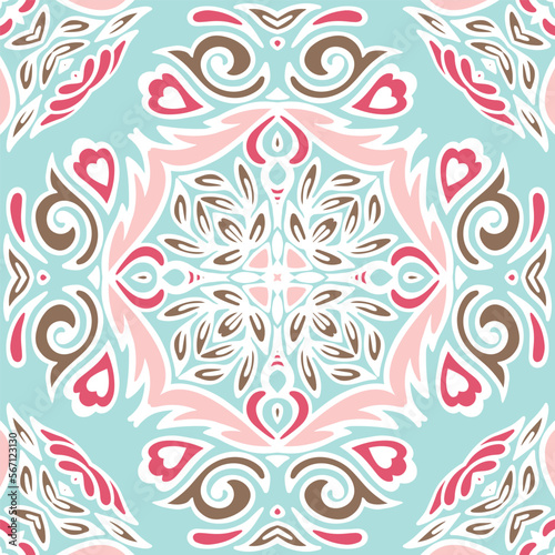 Seamless vintage flower tiled background pattern vector design
