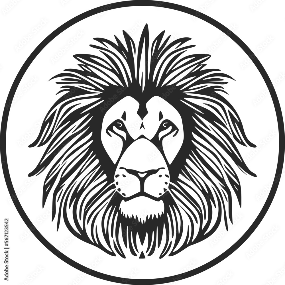 Elegant lion illustration