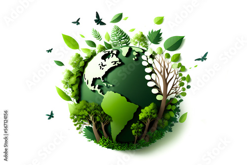 The concept of Saving the Planet. Earth Day. We there is no planet B. A filthy, carbon monoxide-addled, skull-shaped planet earth. Generative AI