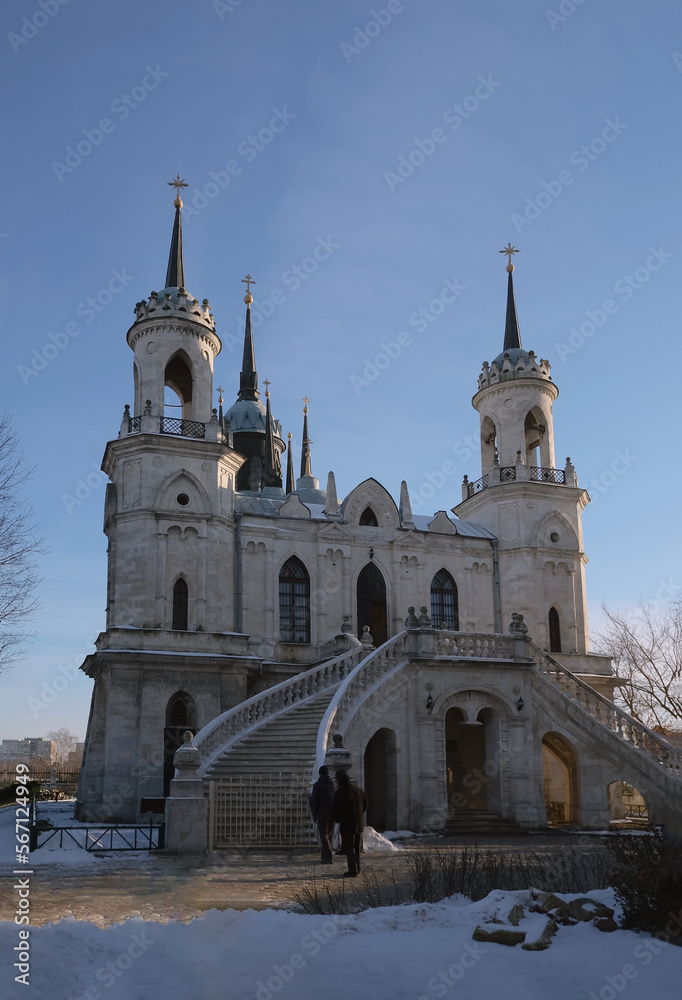 Church of the Vladimir Icon of the Mother of God in Bykovo, Moscow region. winter time