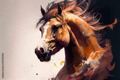 A portrait of a horse, Generative AI