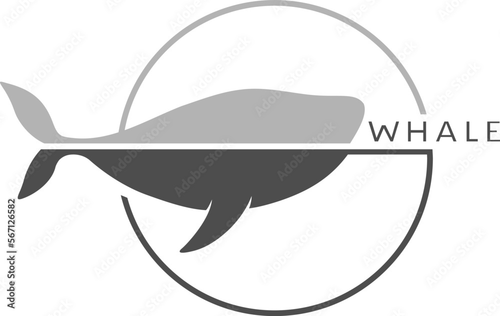 Whale symbol design Whale symbol design