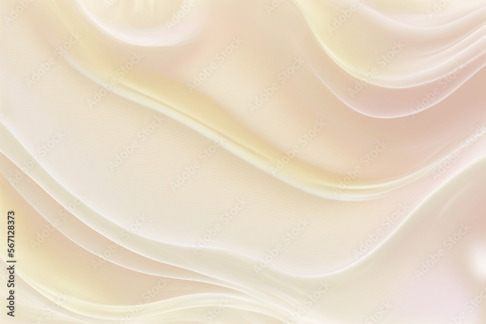 Fototapeta premium abstract pastel cream-colored wave design made by generative ai
