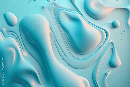 abstract pastel blue liquid design made by generative ai