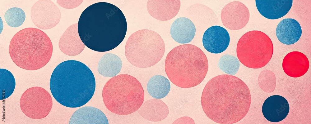 Big pink and blue circles pattern, baby gender banner, generative ai Big pink and blue circles pattern, baby gender banner, generative ai