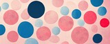 Big pink and blue circles pattern, baby gender banner, generative ai