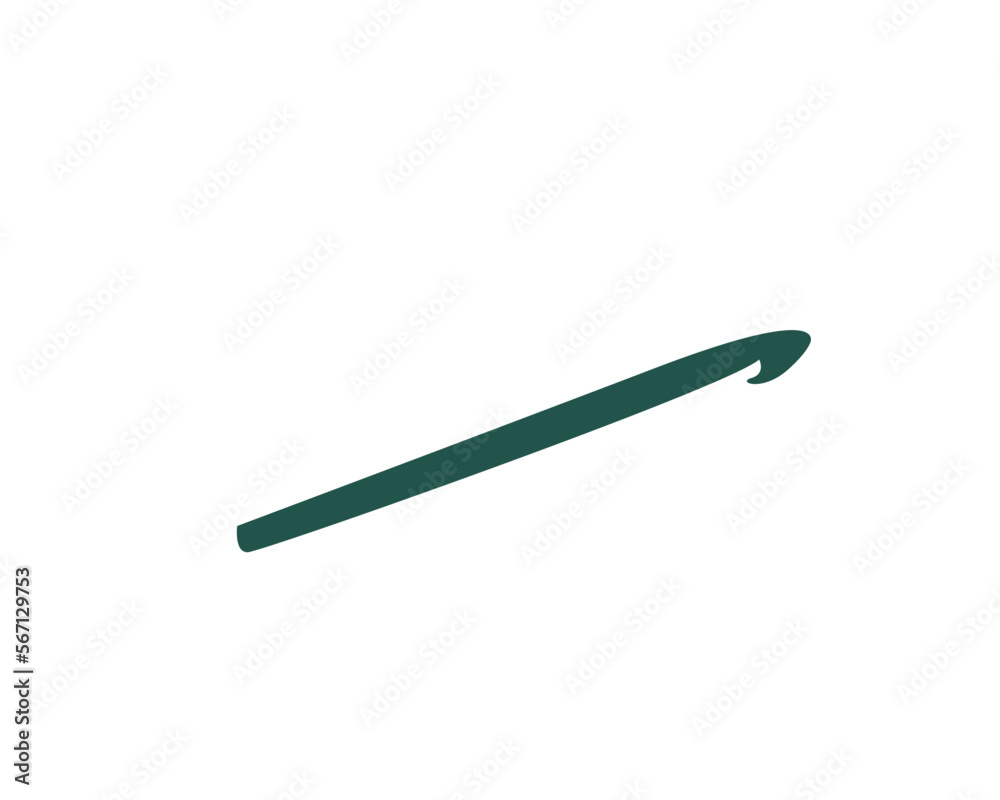 Crochet hook. Vector illustration isolated on white background Crochet hook. Vector illustration isolated on white background
