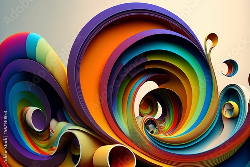 Abstract swirls in orange, yellow, multicolour, background,illustration