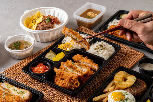 Korean food dishes Tonkatsu