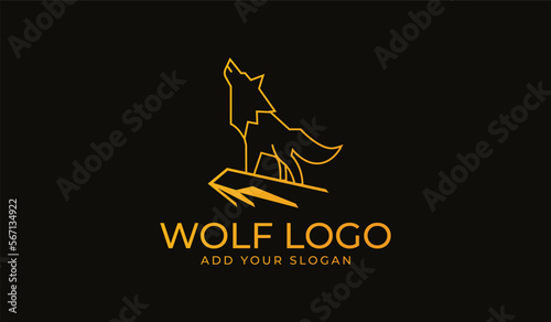 wolf logo design vector symbol graphic idea creative