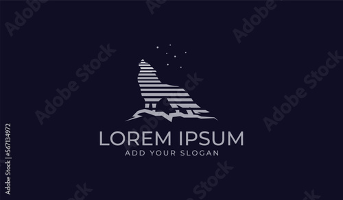 wolf logo design vector symbol graphic idea creative