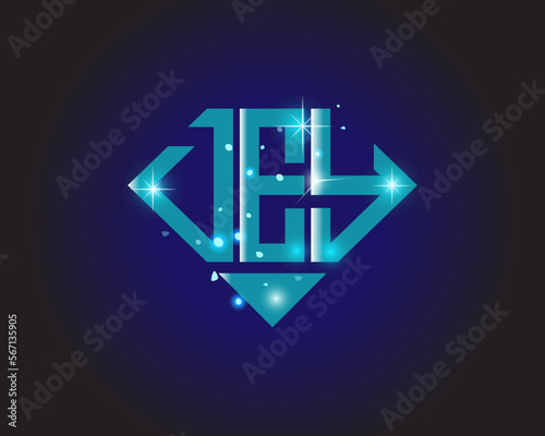 DEY Logo letter monogram with diamond shape design template.
