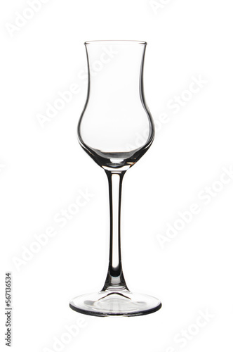 Glass on a white background.