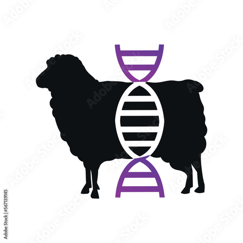 animal cloning Biochemistry symbol, Biological processes sign, biology and engineering drawing, Fgenetic manipulations.
