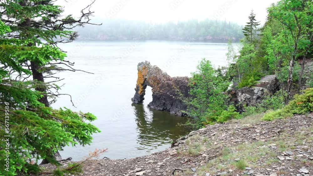 Sleeping Giant Provincial Park with its iconic diabase rock arch Sea