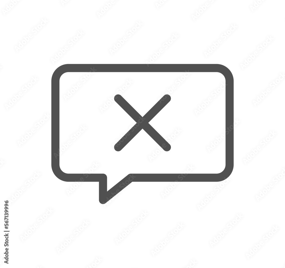 Obraz premium Reject related icon outline and linear vector.