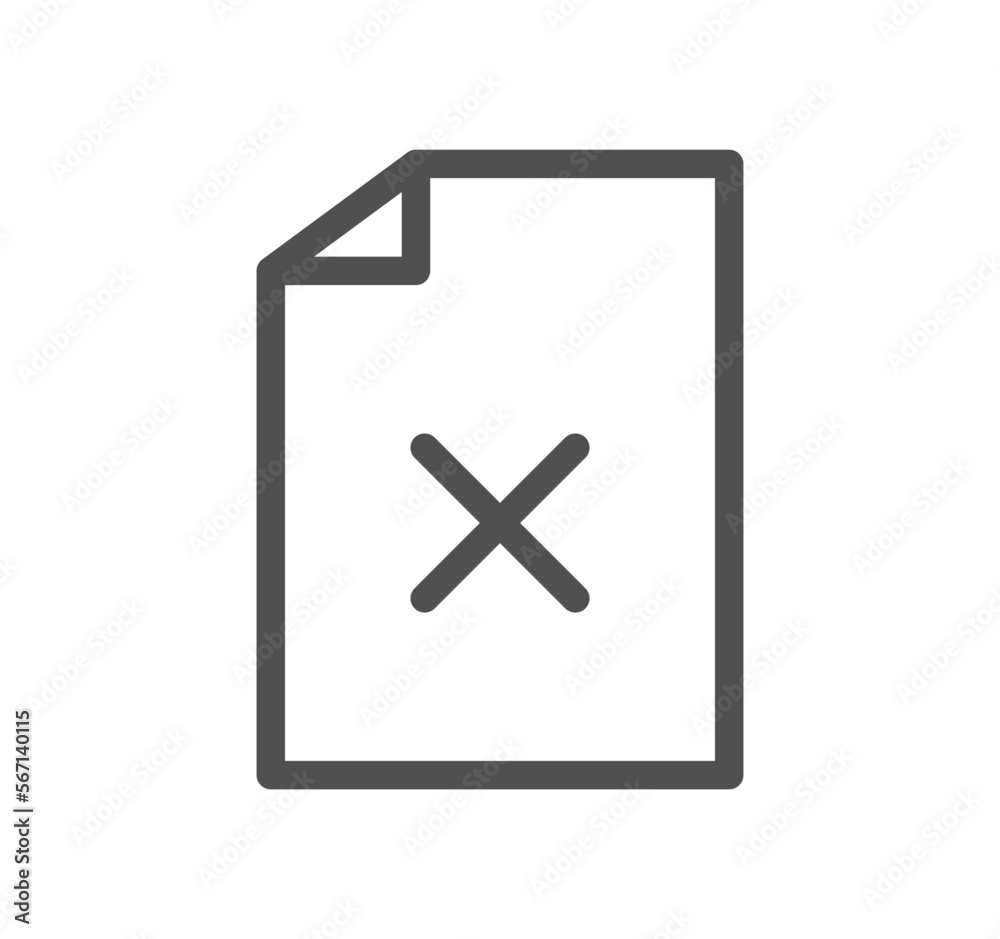 Reject related icon outline and linear vector. Reject related icon outline and linear vector.