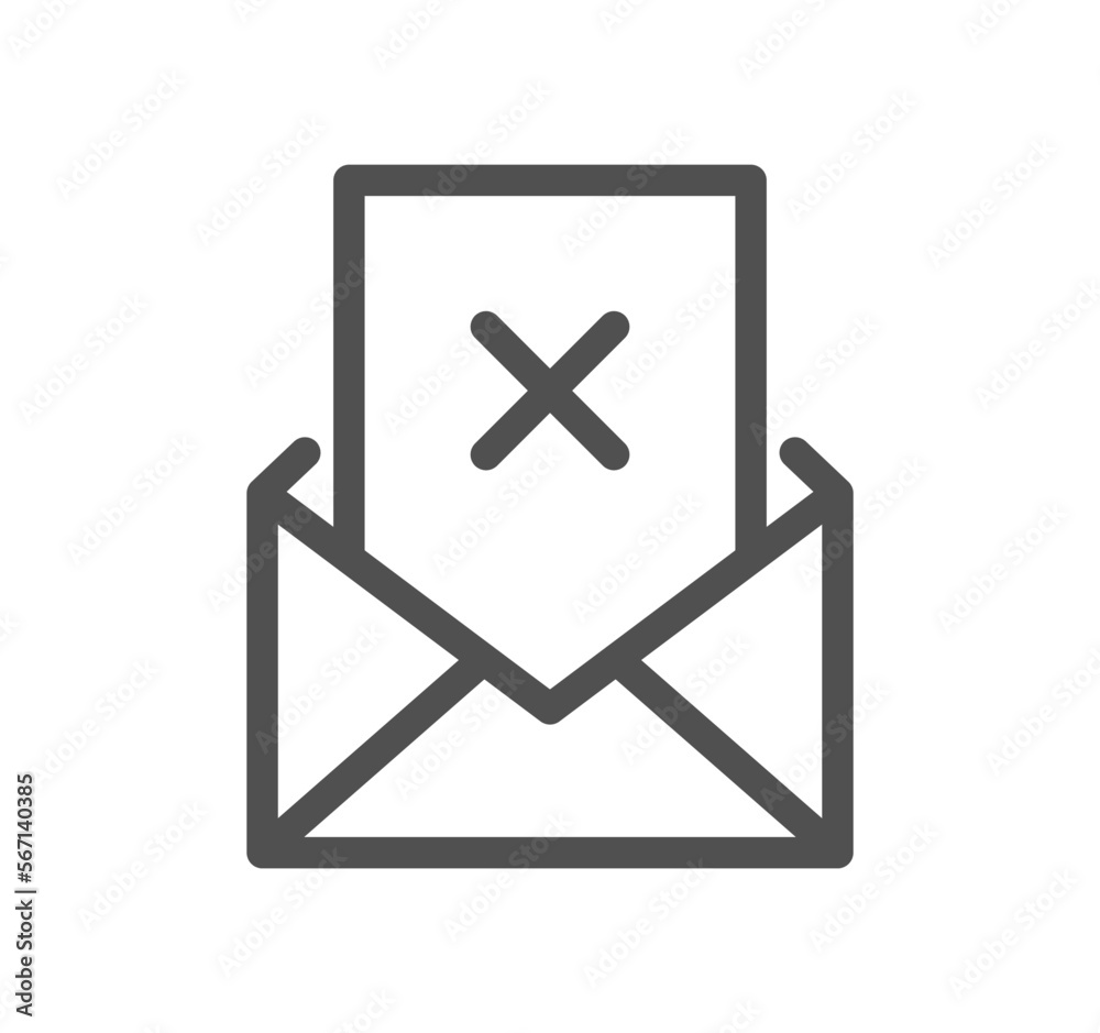 Reject related icon outline and linear vector. Reject related icon outline and linear vector.