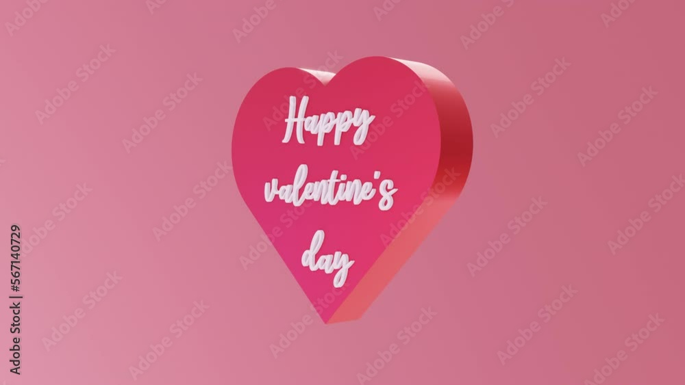 Two hearts transform in one heart with happy valentine's day text Two hearts transform in one heart with happy valentine's day text