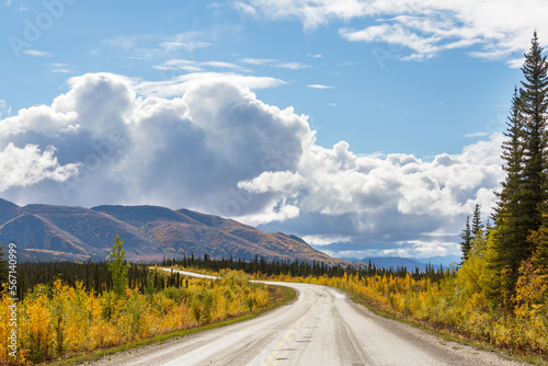 Road in tundra photo