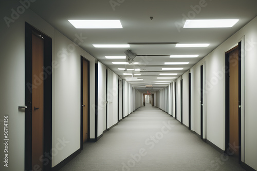 corridor in a modern building,Generative IA