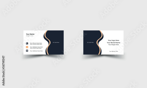 double sided professional business card design vector file print layout corporate mockup