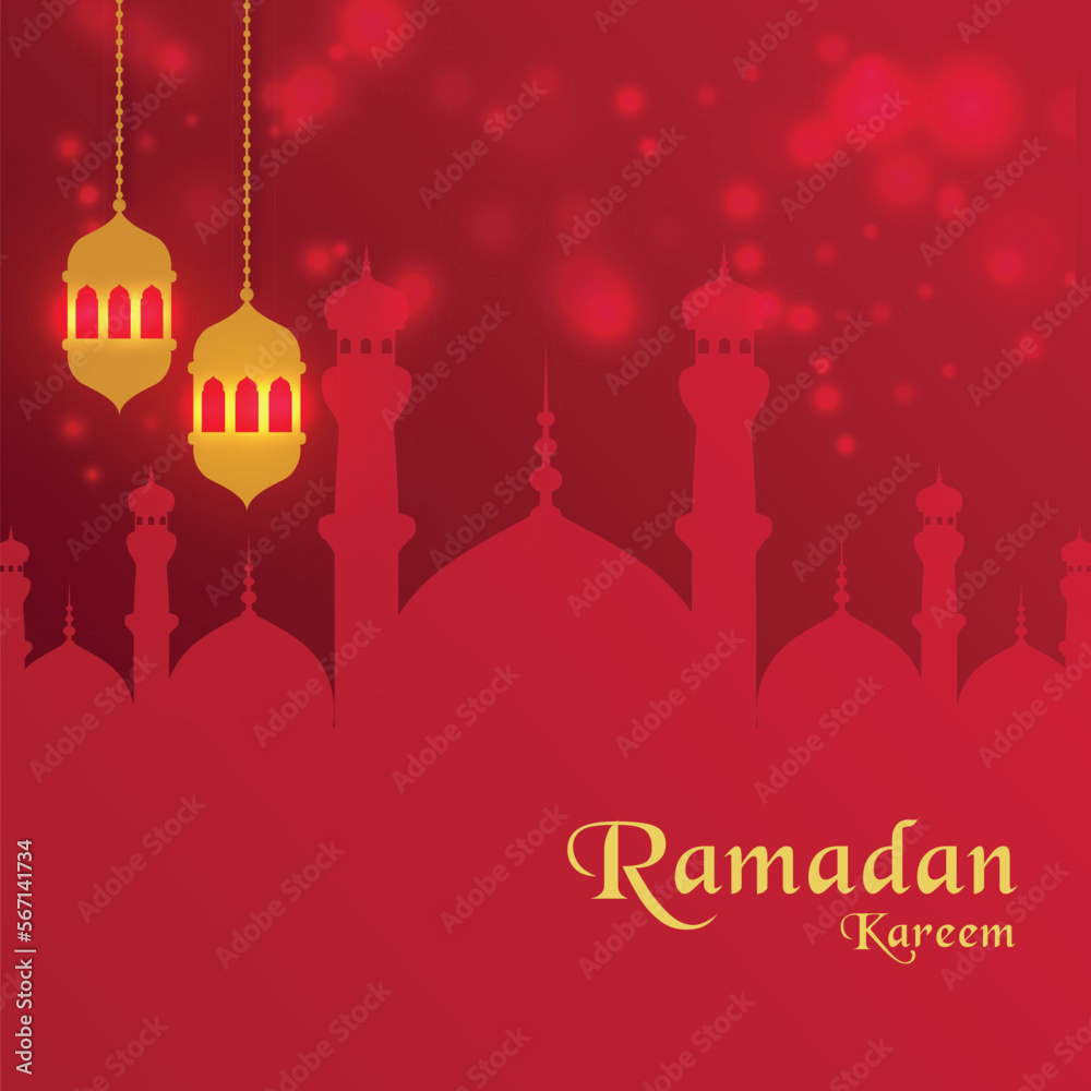Fototapeta premium Cultural Ramadan kareem card design background