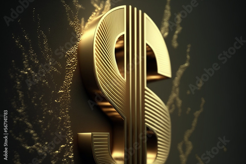 abstract 3d dollar sign background, made with AI